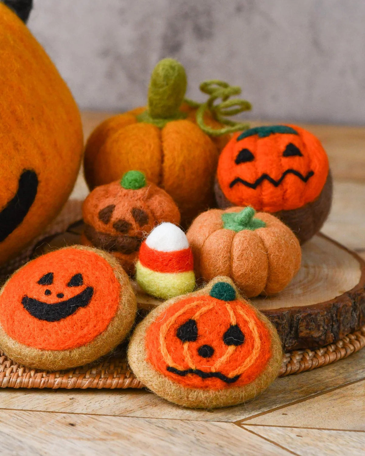 Felt Jack - O - Lantern ( trick or treat) grazing set-Fun-Little Fish Co.