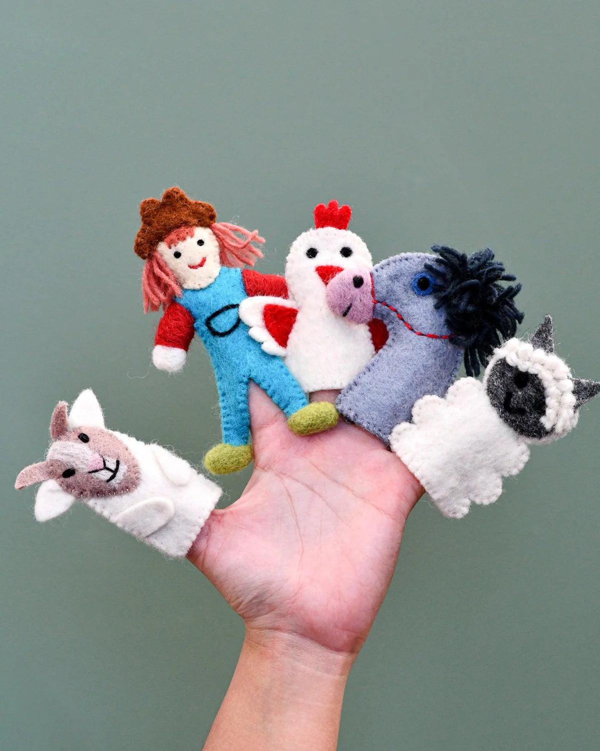 Old MacDonald Farm Animals Finger Puppet Set B