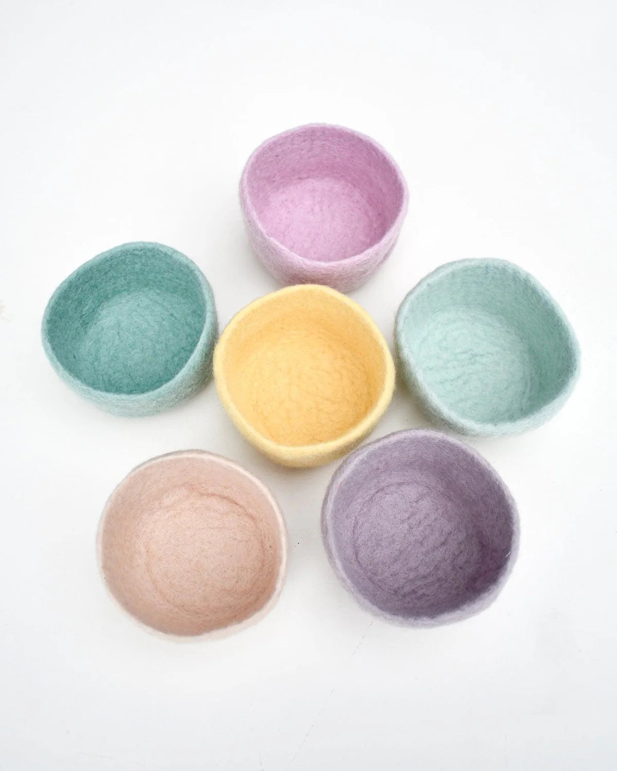 Felt Big Pastel Bowls - Set of 6-Fun-Little Fish Co.