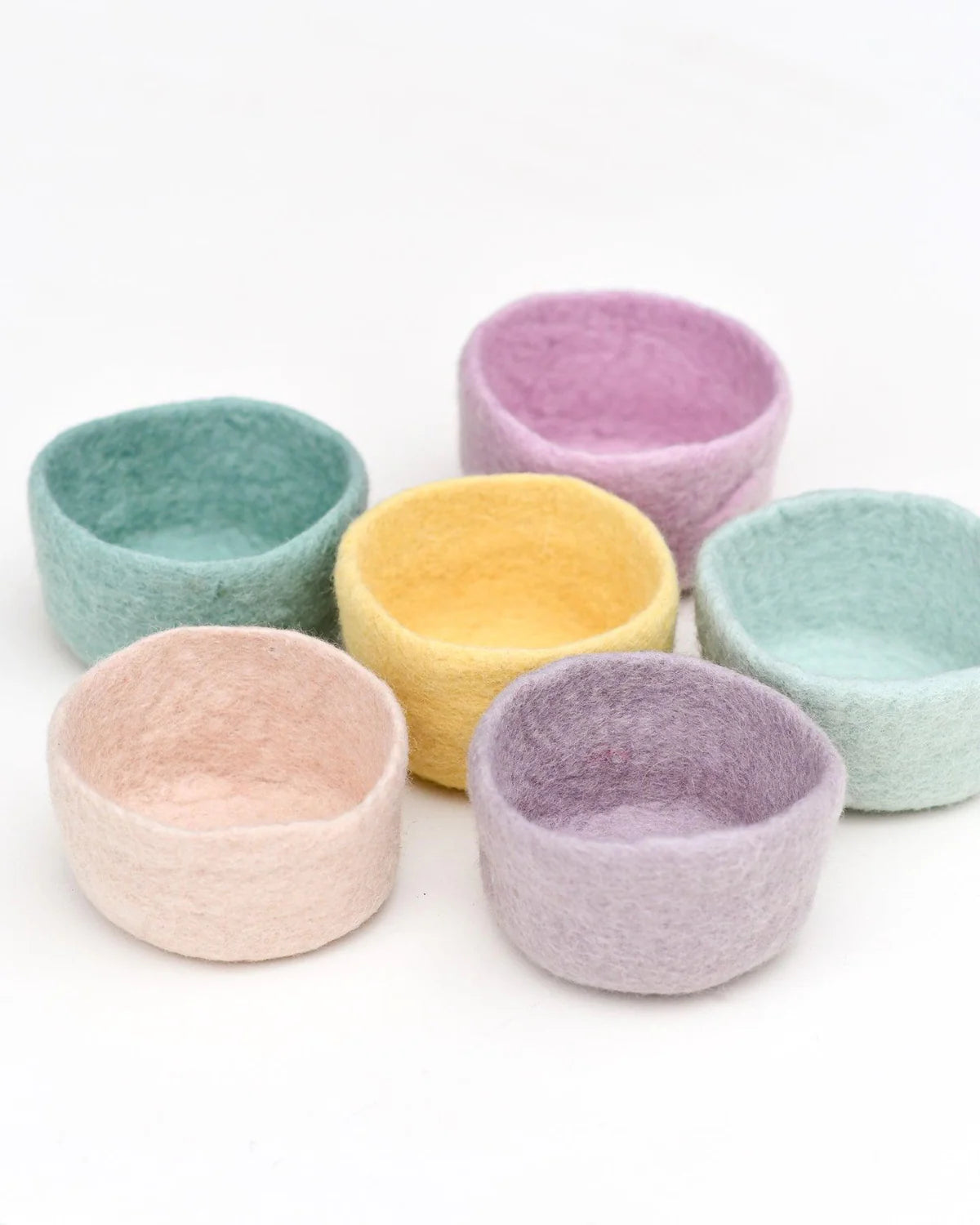 Felt Big Pastel Bowls - Set of 6-Fun-Little Fish Co.