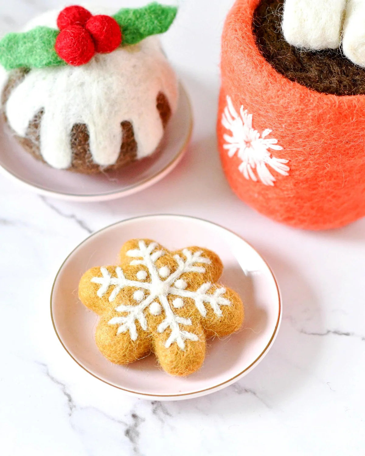 Felt snowflake cookie