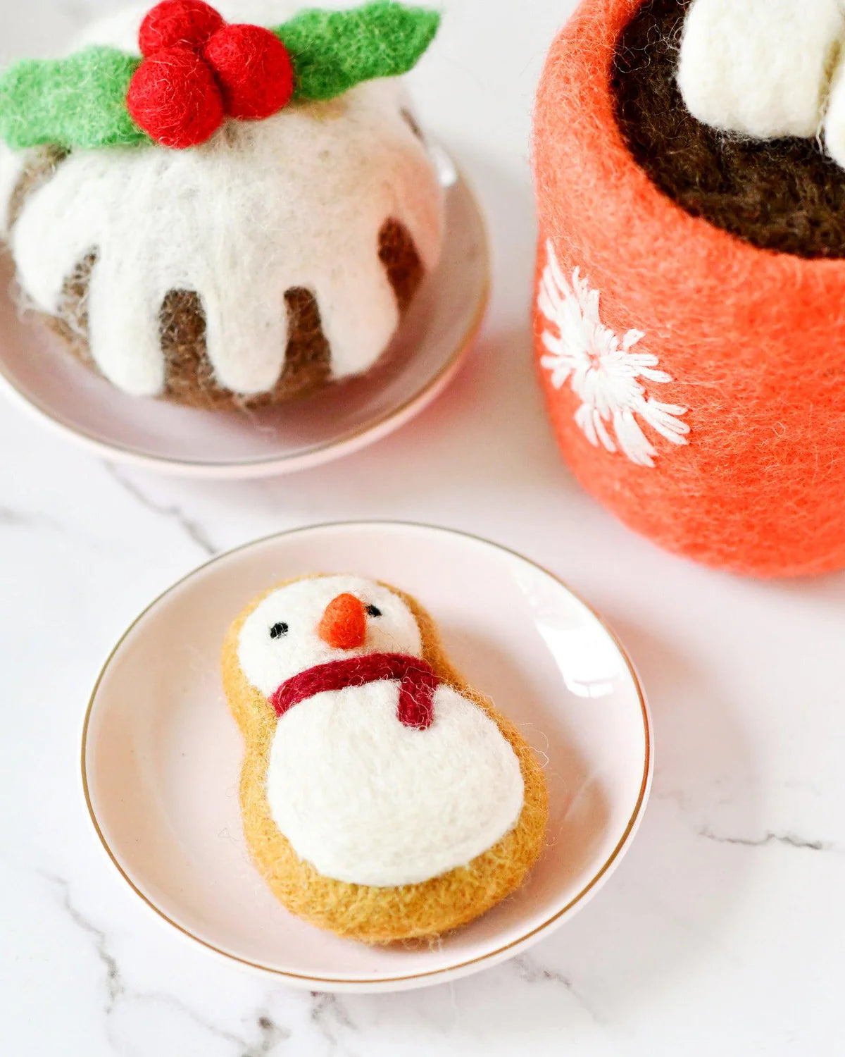 Felt snowman cookie