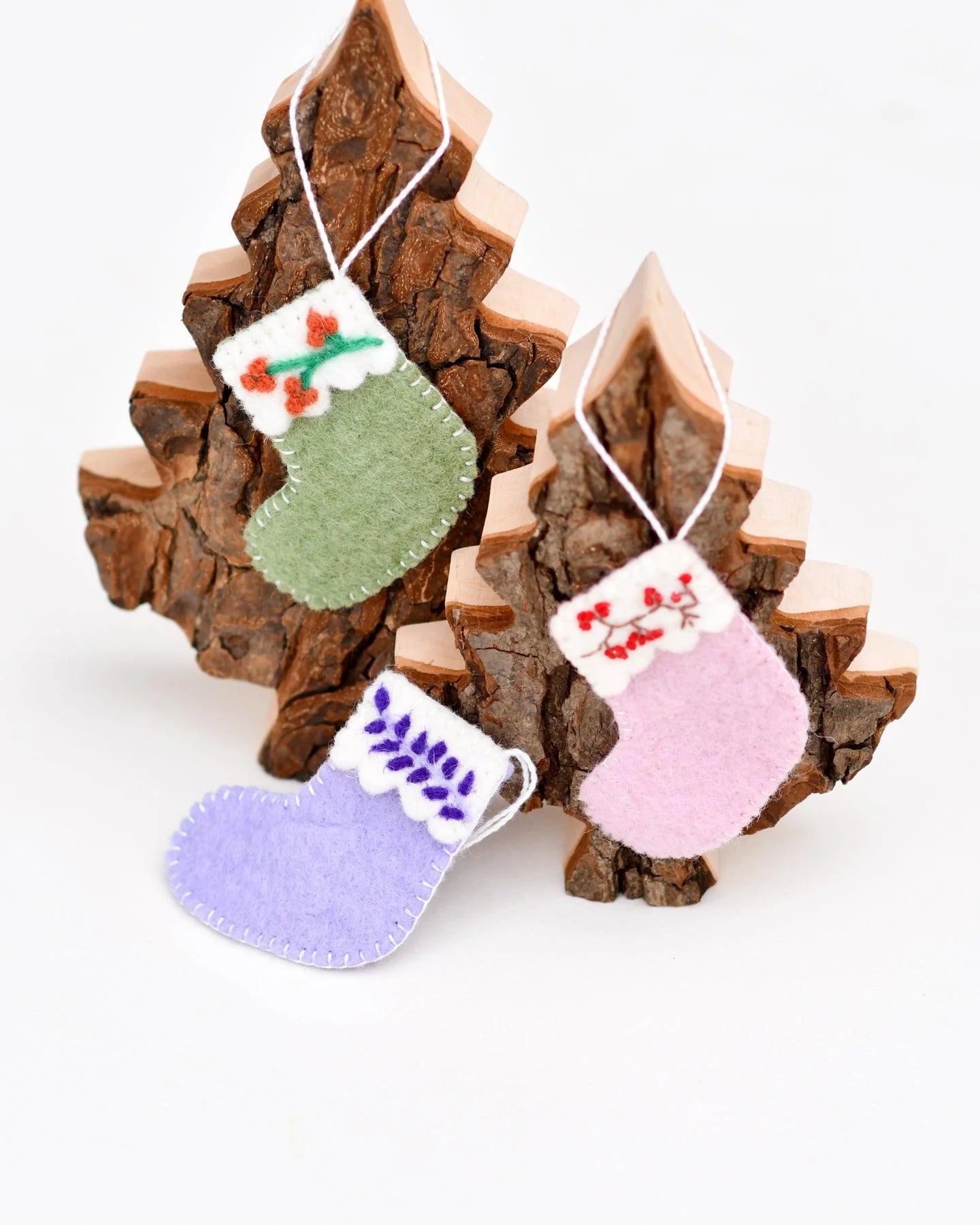 Set of 3 Felt Stockings (A)-Fun-Little Fish Co.