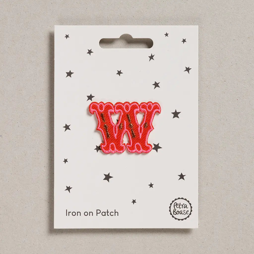 Iron on patch - Letter W-Fun-Little Fish Co.