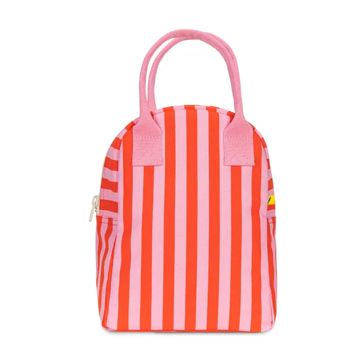 Machine washable Zipper lunch bag - Awning Stripe