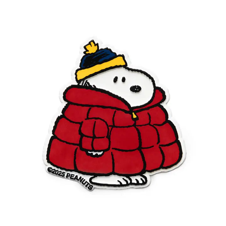 3P4 X Peanuts® - Snoopy Puffy Coat Classic Fridge Magnet-Little Fish Co.