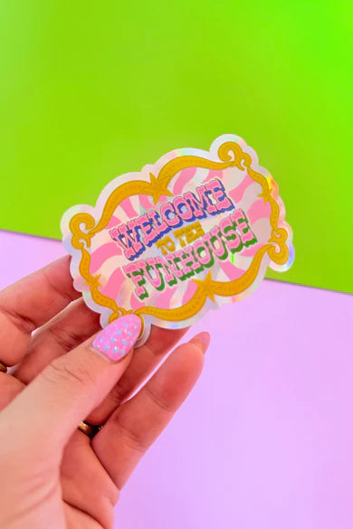 Funhouse Holographic sticker-Little Fish Co.
