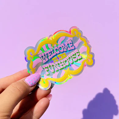 Funhouse Holographic sticker-Little Fish Co.