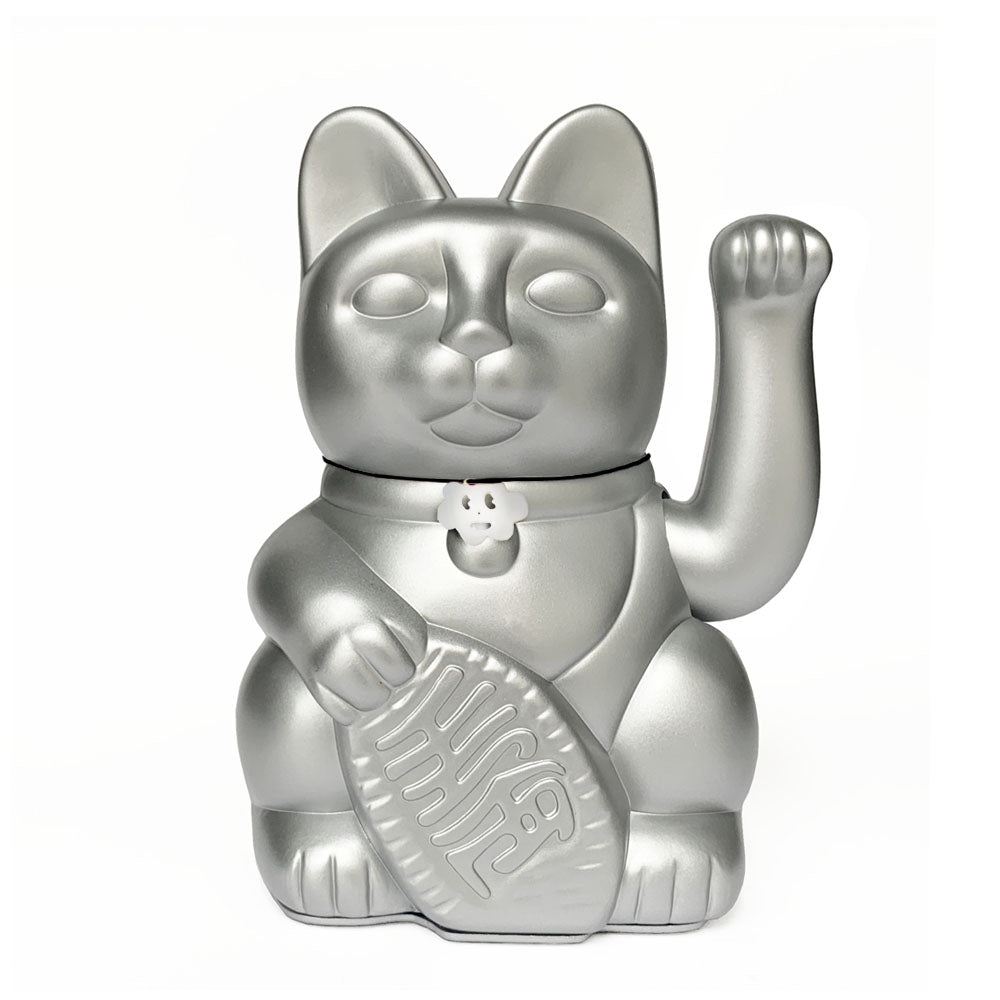 Lucky Cat Silver-Top 30 Decor-Little Fish Co.