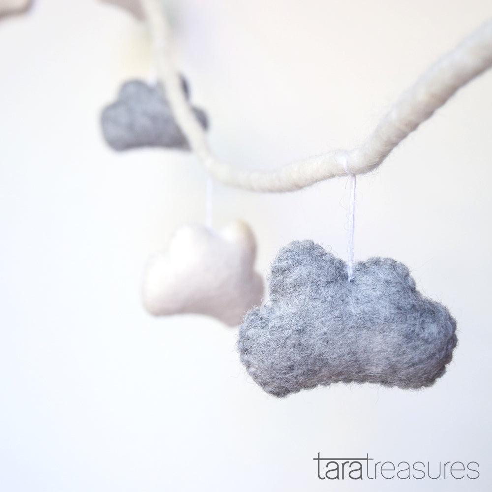 Cloud Garland - Grey and White-Fun-Little Fish Co.