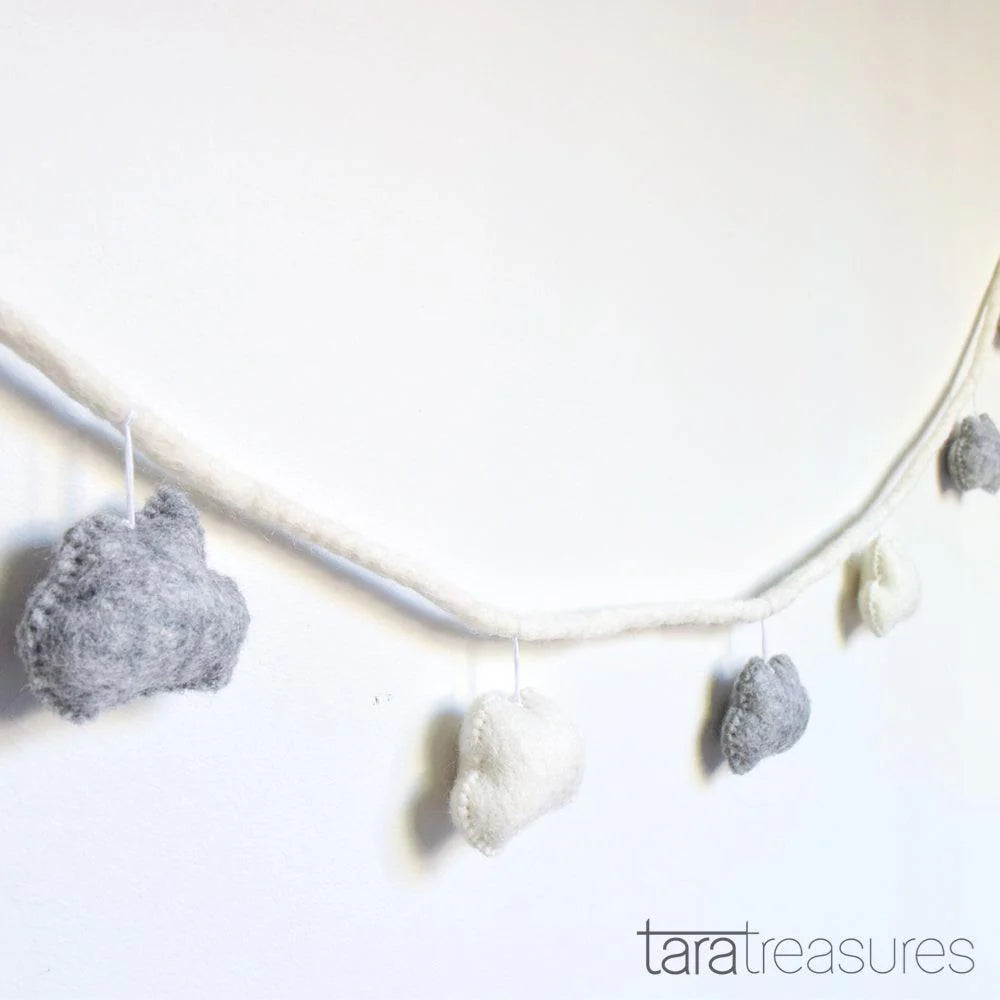 Cloud Garland - Grey and White-Fun-Little Fish Co.