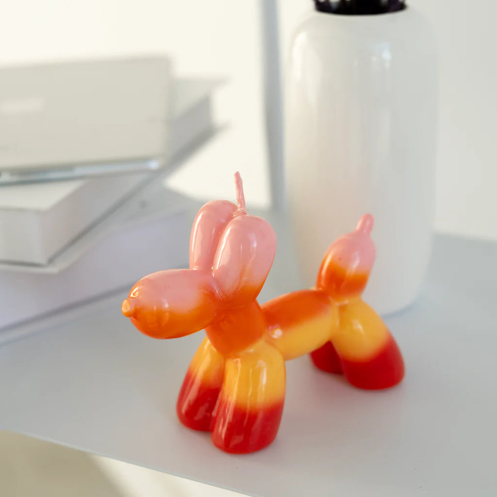 Sunset Balloon dog Candle-Top 30 Party-Little Fish Co.