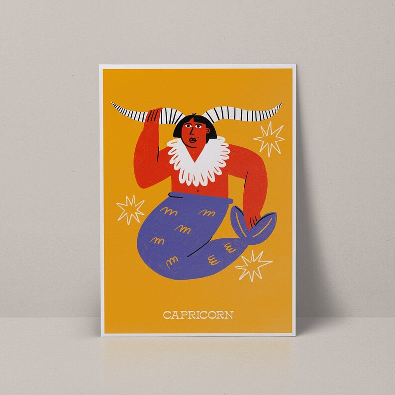 Capricorn A3 Print-Little Fish Co.