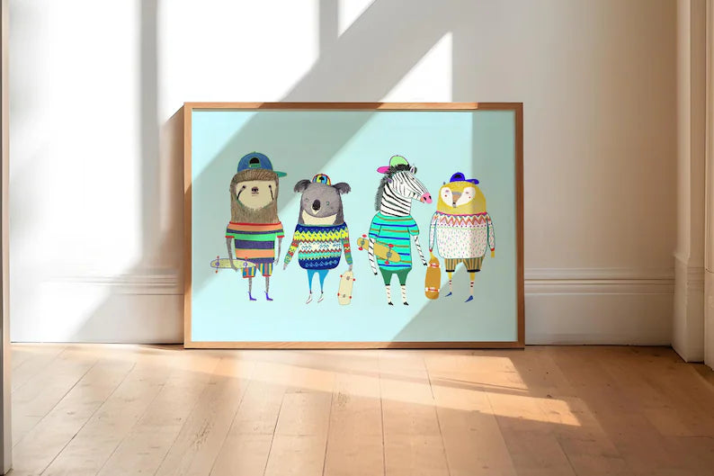 Skater Boys - A3-Fun-Little Fish Co.