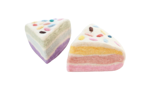 Confetti rainbow cake slices ( 2 Pieces)-Fun-Little Fish Co.