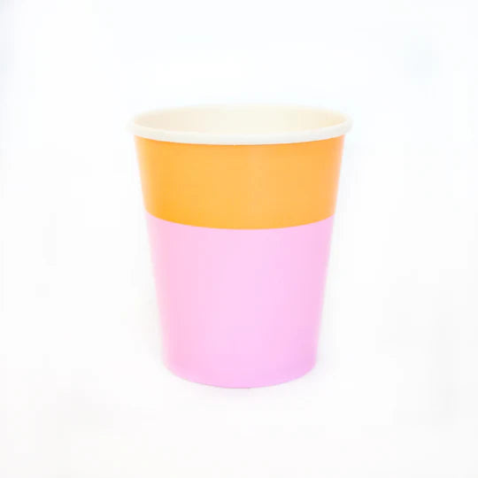 Peach and Lavender Cups set of 8-Fun-Little Fish Co.