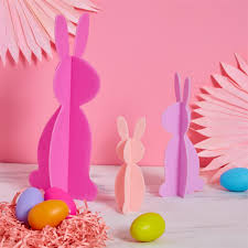 Set of 3 Acrylic Bunny in Pinks Lilac-Fun-Little Fish Co.