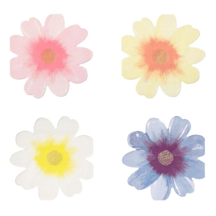 Flower Garden Napkins ( packs of 16 x 4 designs-Fun-Little Fish Co.