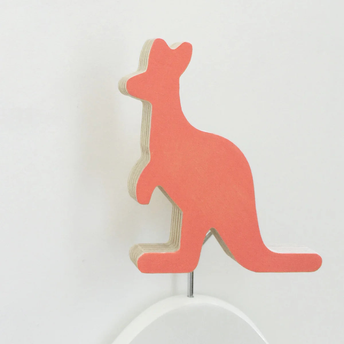 Knobbly Wall Hook -  Coral Kangaroo