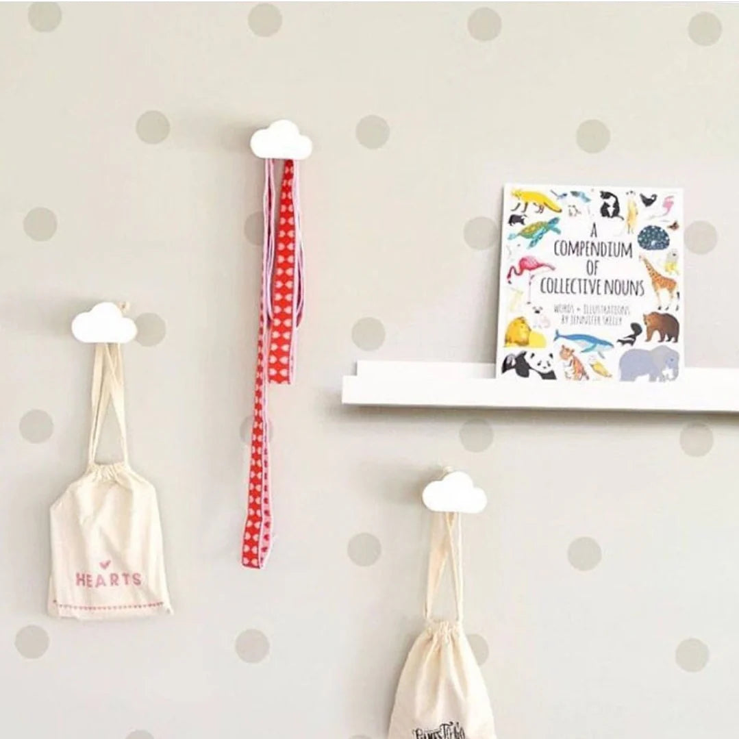 Knobbly Wall Hook -  White Cloud