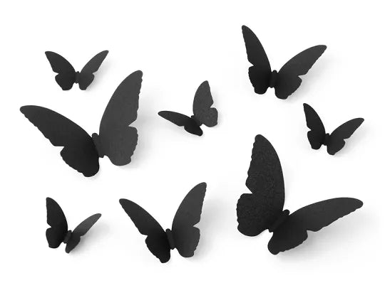 Black paper moth decoration (30pc)-Top 30 Halloween-Little Fish Co.