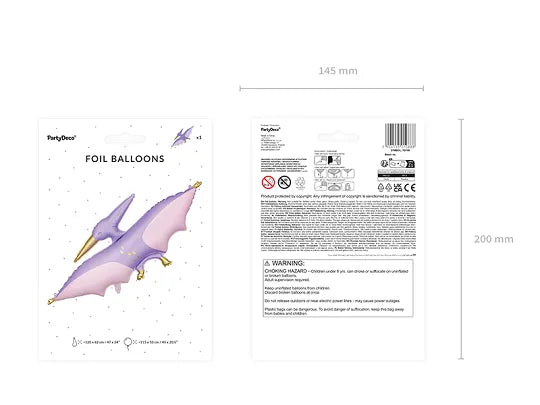 Pterodactyl Foil balloon-Little Fish Co.