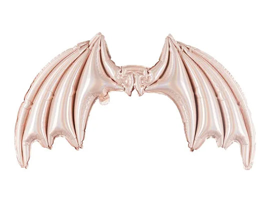 Holographic pink bat wings foil balloon ( 85cm x 50cm)-Little Fish Co.