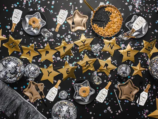 Happy New Year stars garland (290x17 cm)-Little Fish Co.