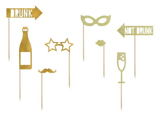 Photo props Let's Celebrate - Gold-Little Fish Co.