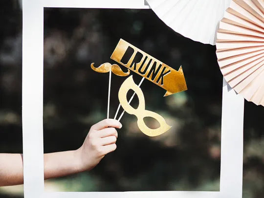 Photo props Let's Celebrate - Gold-Little Fish Co.