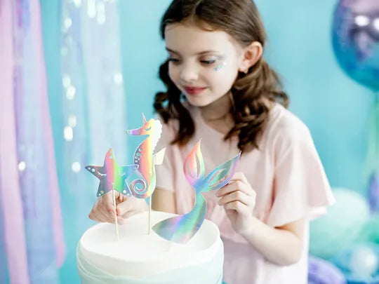 Iridescent Mermaid Cake toppers-Top 30 Party-Little Fish Co.