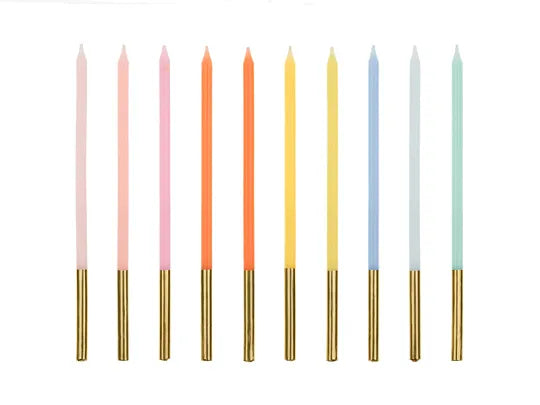 Birthday candles plain 10 Pack-Top 30 Party-Little Fish Co.