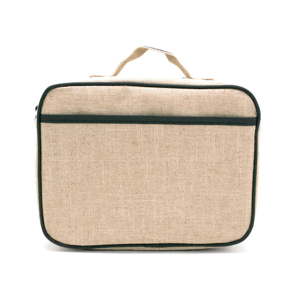 Raw Linen Insulated Lunch Box - Spaceman-Little Fish Co.