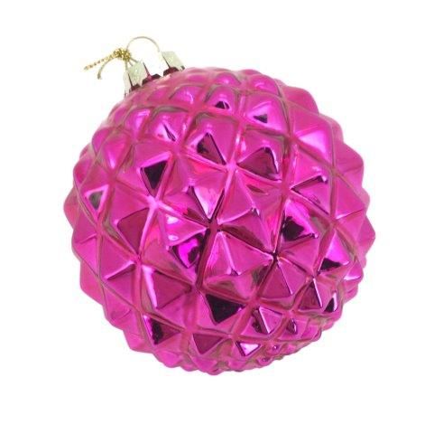 Shiny Magenta glass ornament honeycomb-Little Fish Co.