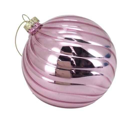 Shiny Pink Glass Ornament ball-Little Fish Co.