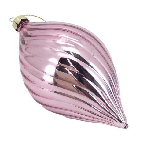 Shiny Pink Glass Ornament Drop Hanging-Little Fish Co.