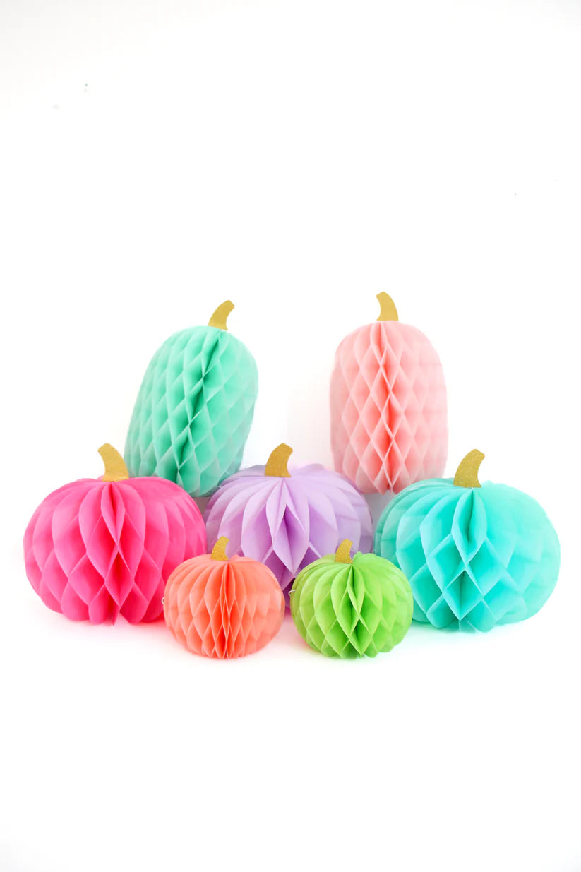 Honeycomb Rainbow Mini pumpkins-Top 30 Halloween-Little Fish Co.