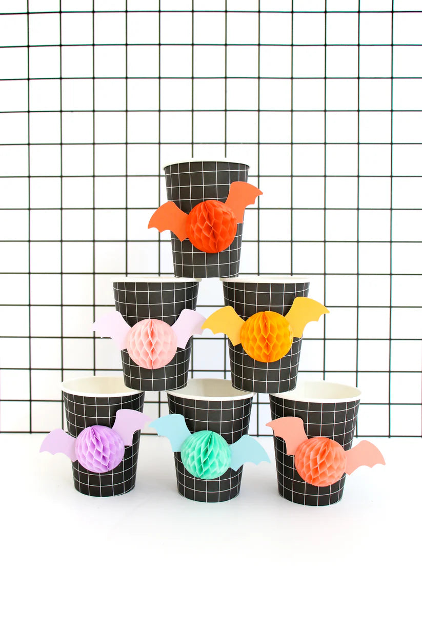 Honeycomb Bat Paper cup set-Top 30 Halloween-Little Fish Co.