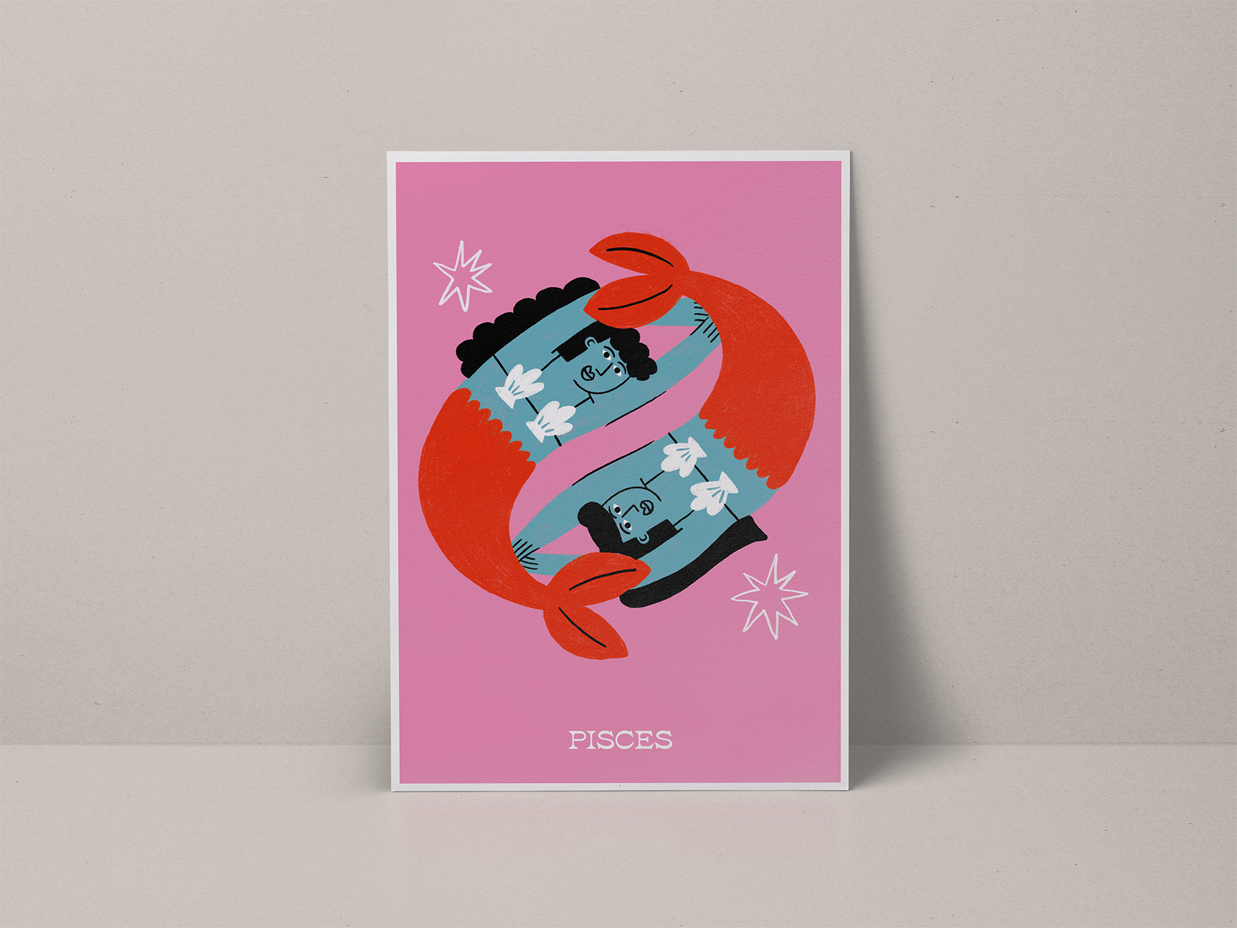 Pisces A3 Print-Little Fish Co.