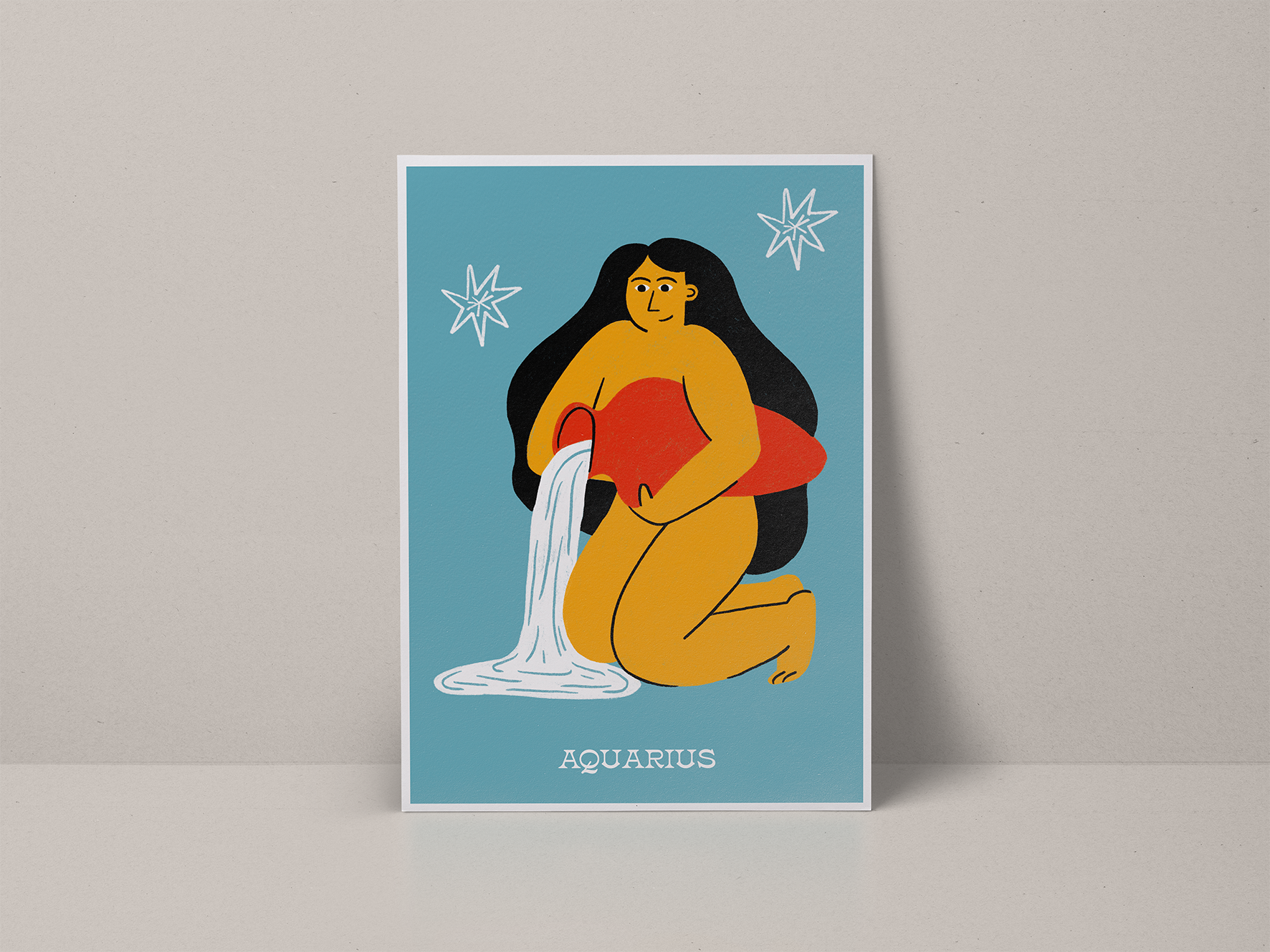 Aquarius A3 Print-Little Fish Co.