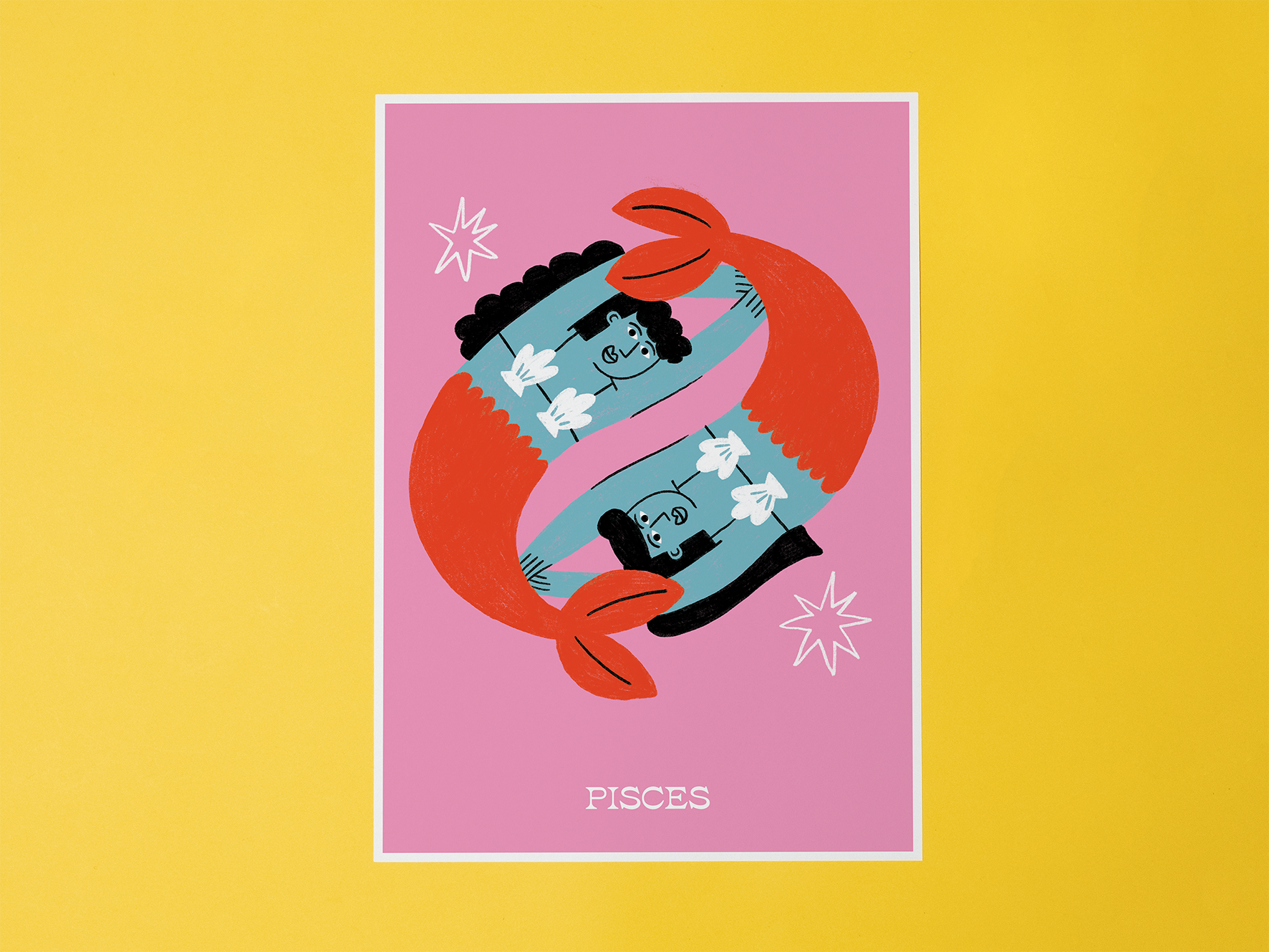 Pisces A3 Print-Little Fish Co.