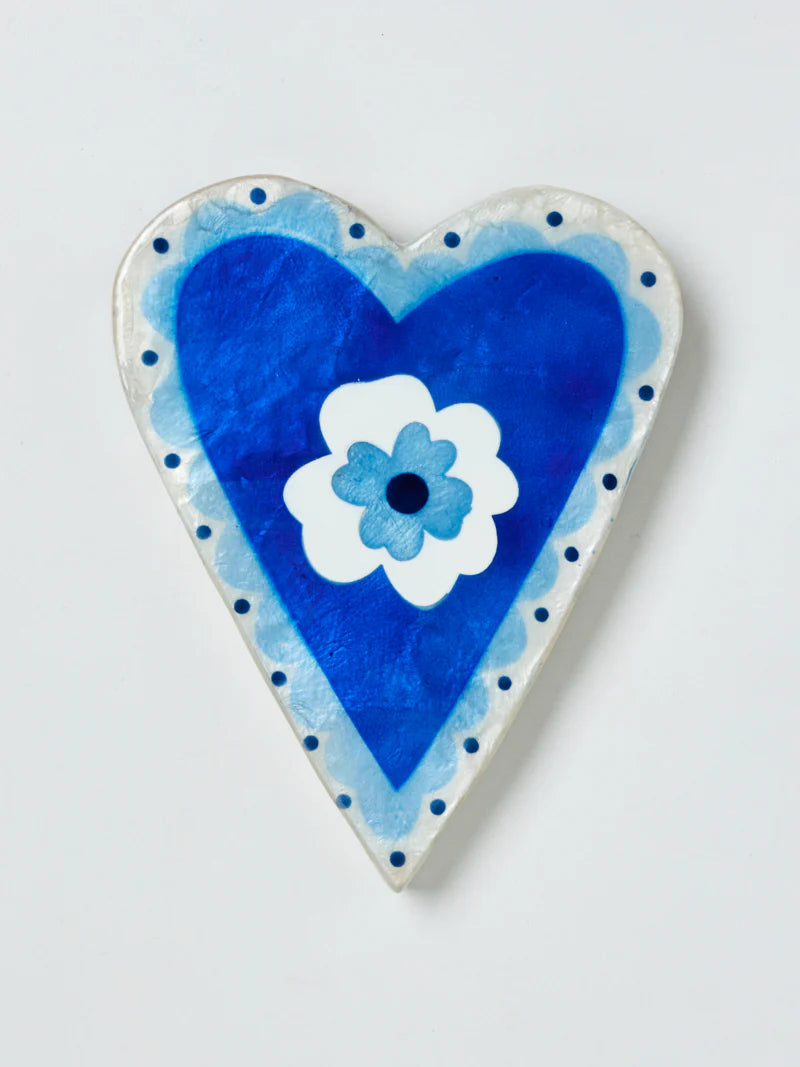 Poppy Heart Blue-Decor-Little Fish Co.