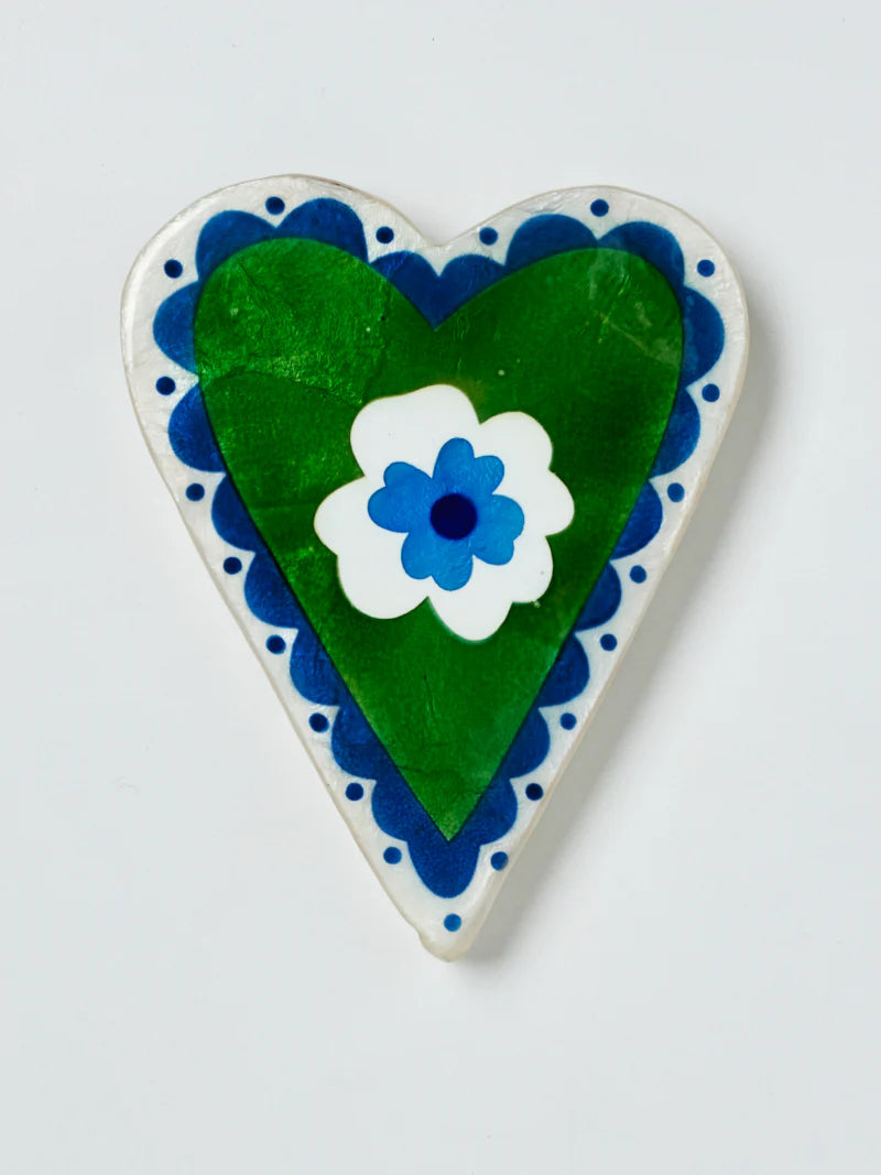 Poppy Heart Green-Decor-Little Fish Co.