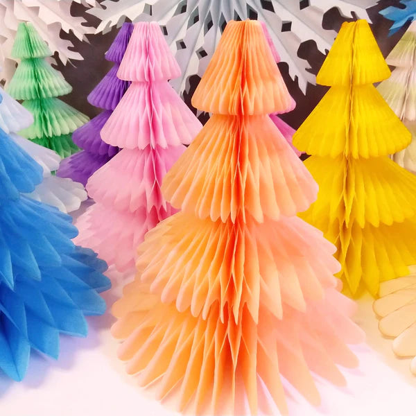 12 inch Honeycomb Paper Christmas tree - Grey-Little Fish Co.