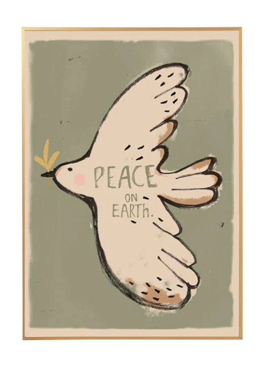 Peace Bird Wallposter 50 x 70cm-Little Fish Co.