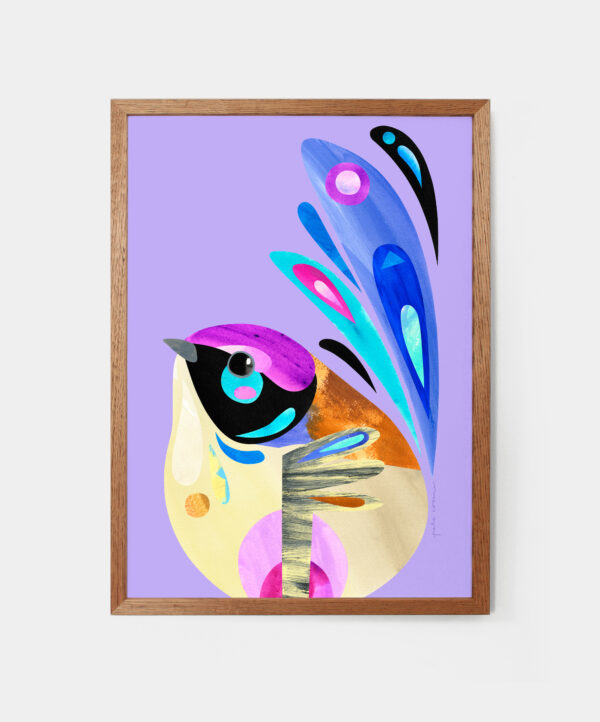 Peter Cromer -Purple-Crowned Fairy-Wren - A4-Little Fish Co.