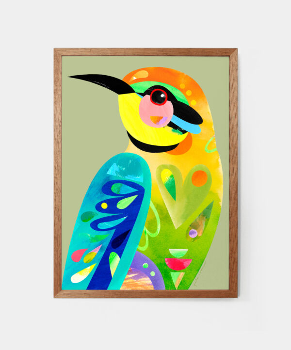 Peter Cromer Rainbow bee eater - A4-Little Fish Co.