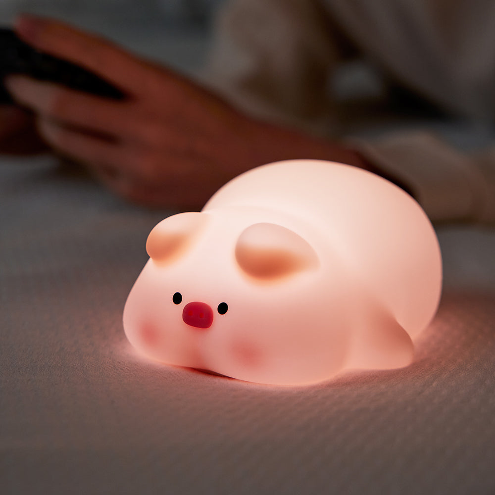 Relaxed Piggy Silicon night light-Top 30 Decor-Little Fish Co.
