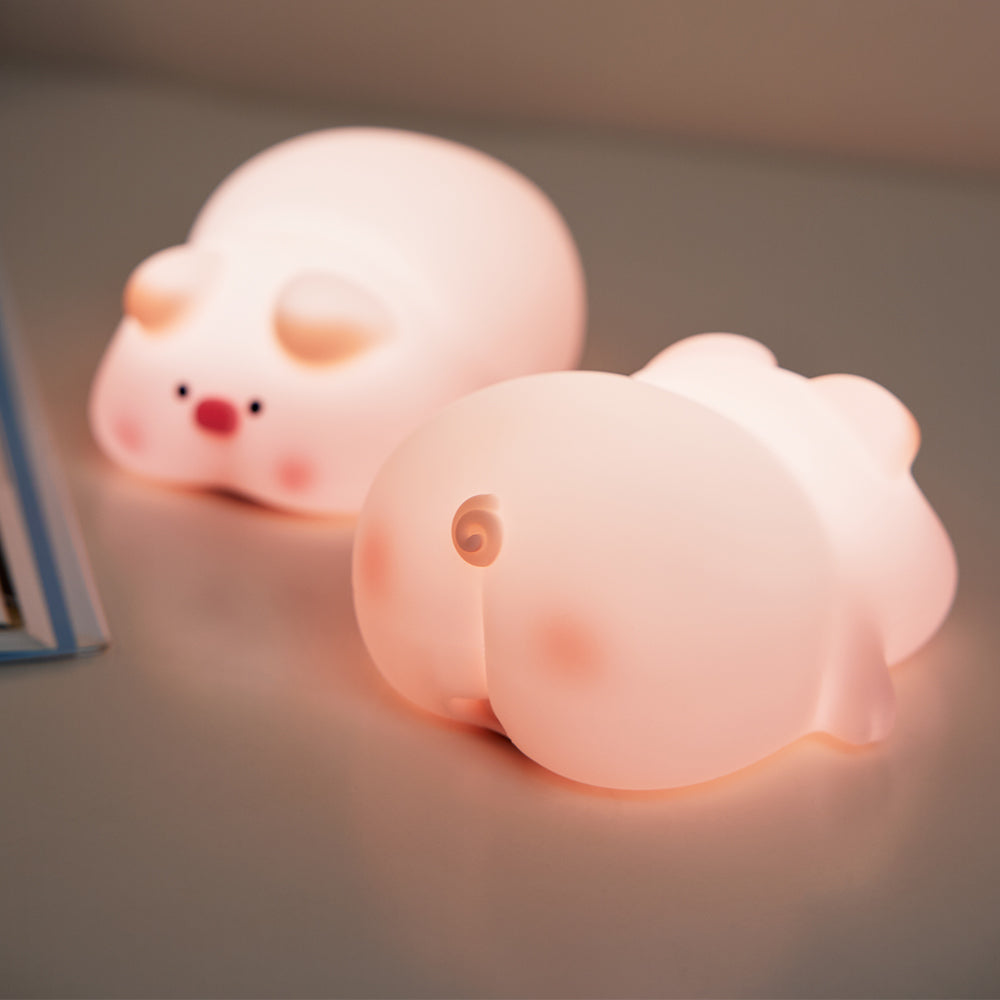 Relaxed Piggy Silicon night light-Top 30 Decor-Little Fish Co.