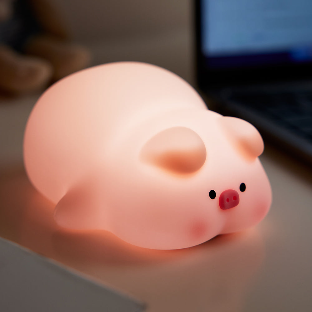 Relaxed Piggy Silicon night light-Top 30 Decor-Little Fish Co.